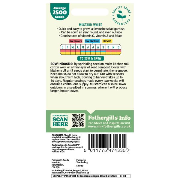Mr Fothergills Mustard White