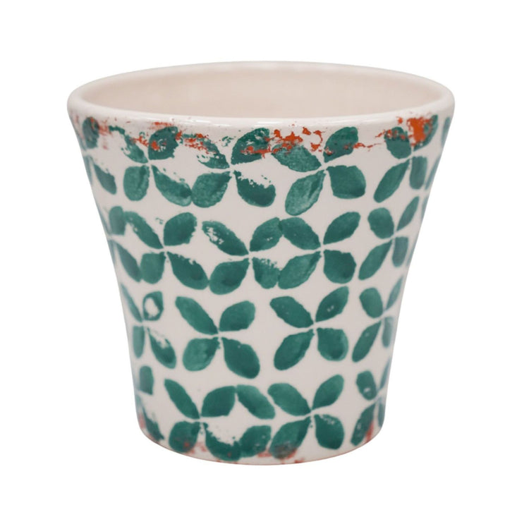 Ivyline Porto Green Tile Tapered Planter