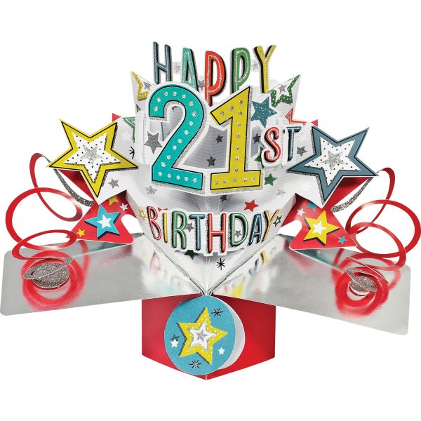 Suki 3D Pop Up Age Card – 21st Birthday