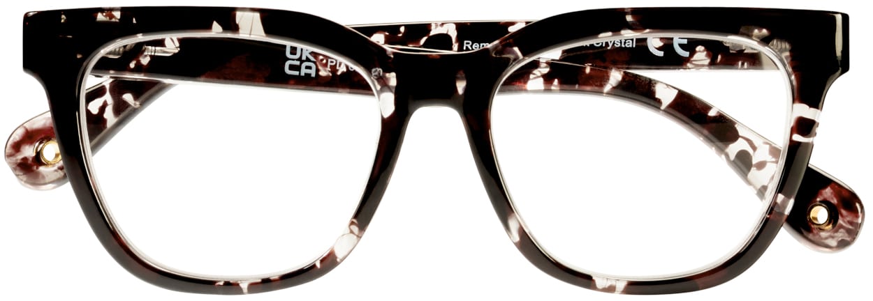 Remaldi Bourne Black Crystal ECO Friendly Reading Glasses