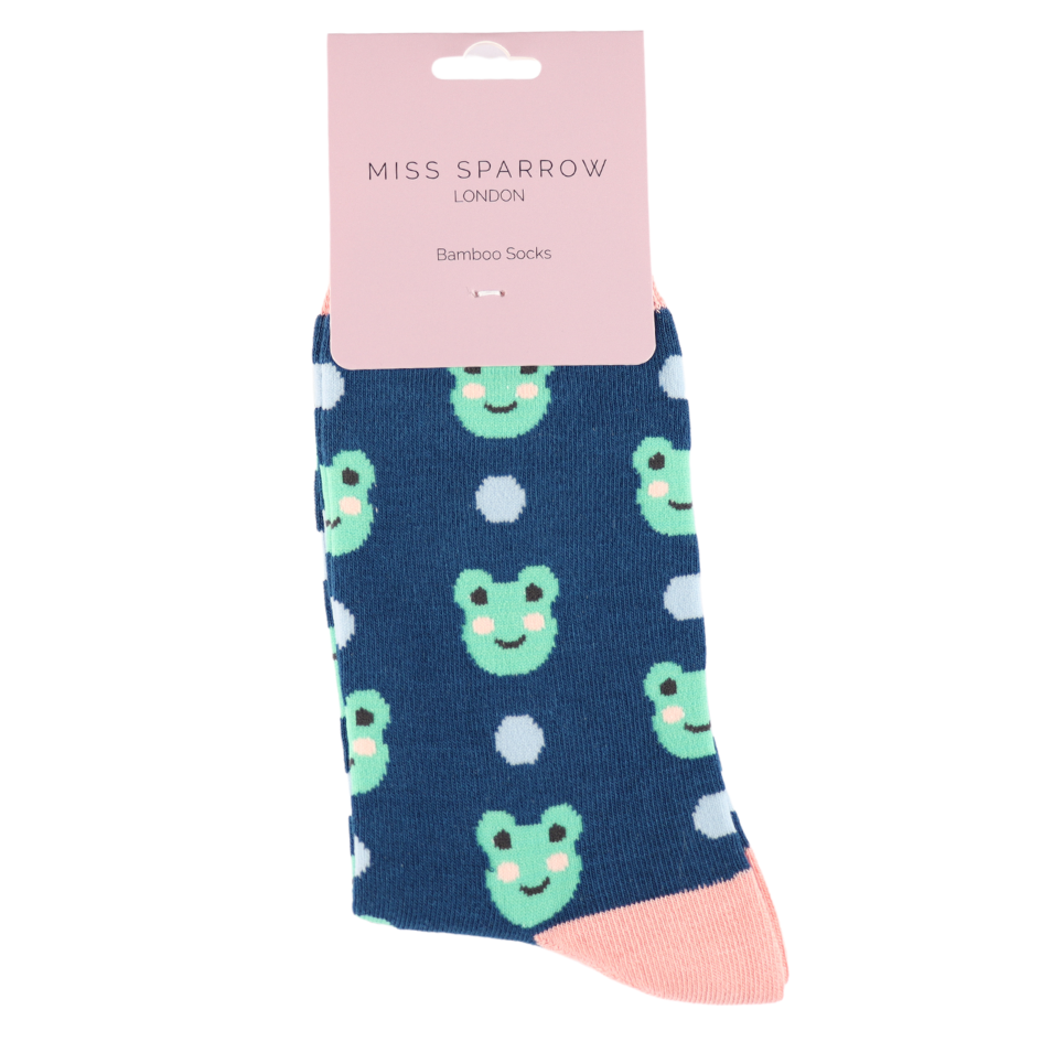 Miss Sparrow Frogs & Spots Navy