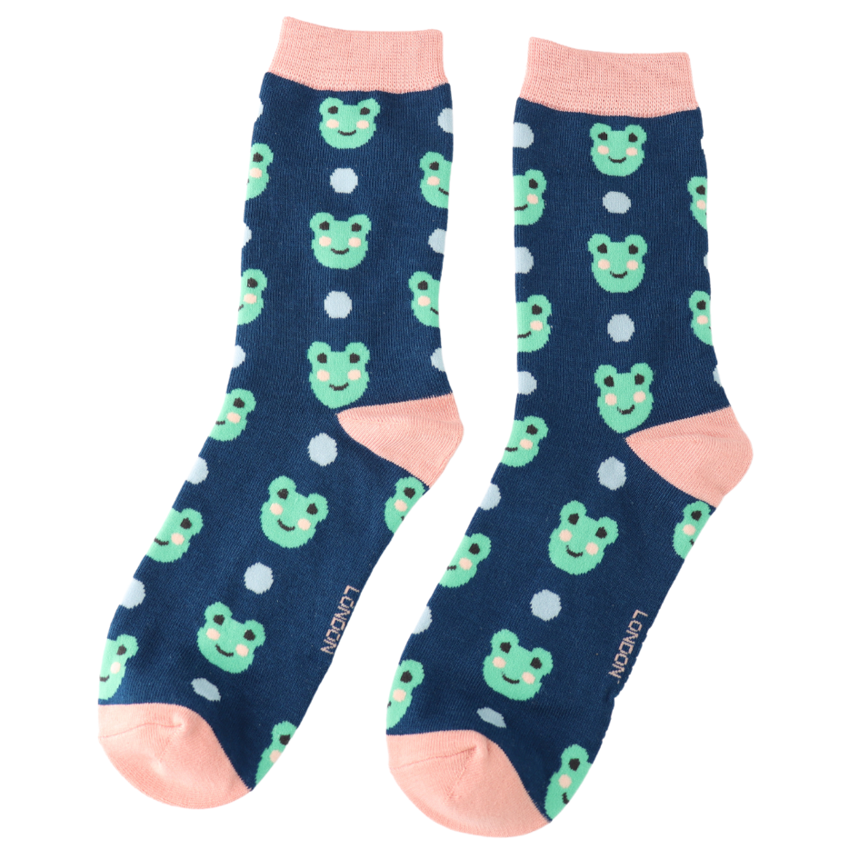 Miss Sparrow Frogs & Spots Navy
