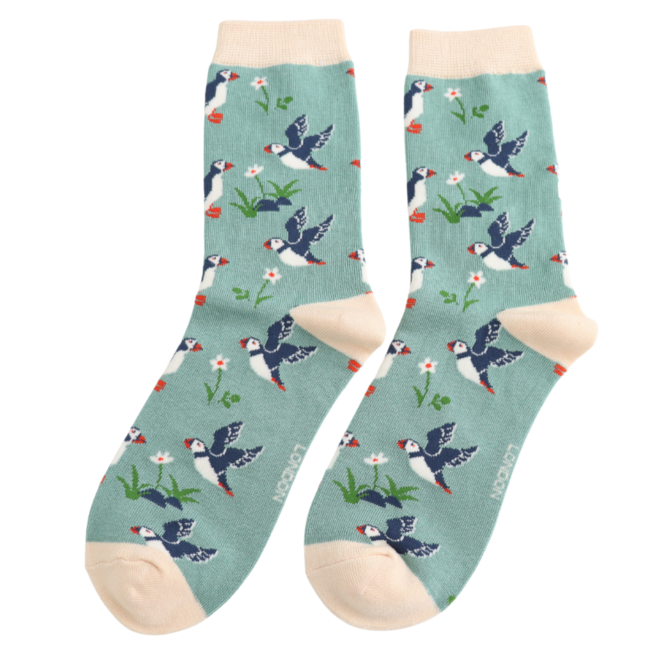 Miss Sparrow Cool Puffins Green