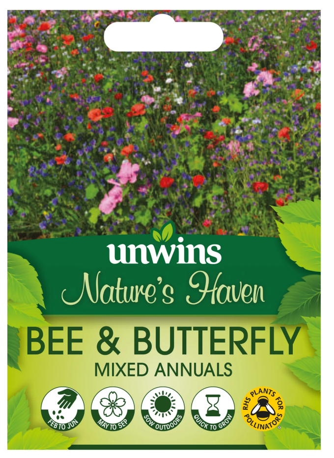 Nature's Haven Bee and Butterfly Mixed Annuals Seeds