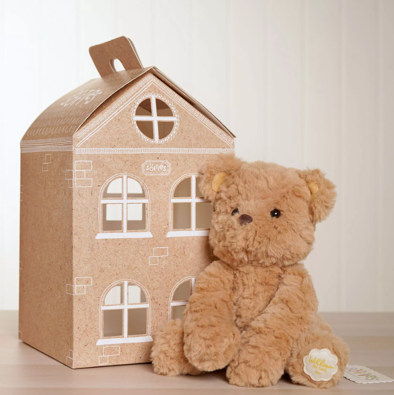 Softies William The Plush Sitting Brown Teddy Bear 22cm