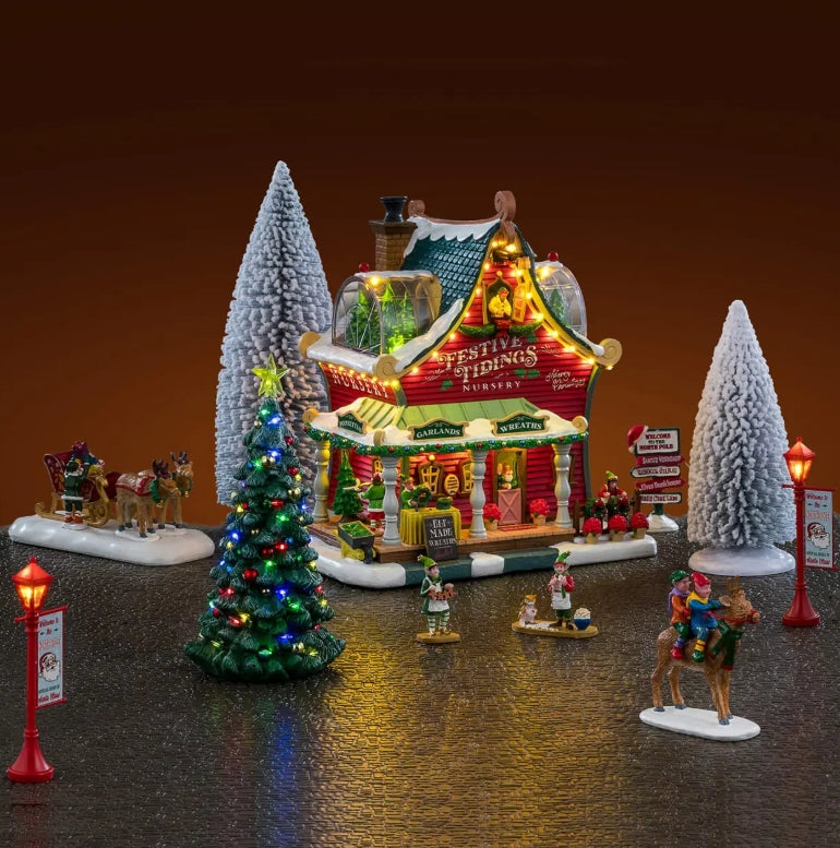 Lemax Festive Tidings Nursery Set With UK Adaptor 66708-UK