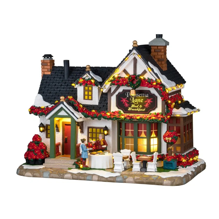 Lemax Poinsettia Lane Bed & Breakfast 65525