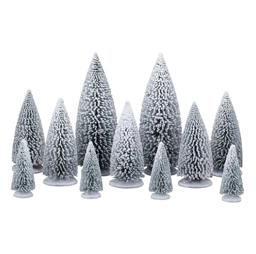 Lemax White Pine Trees Set Of 11 64687