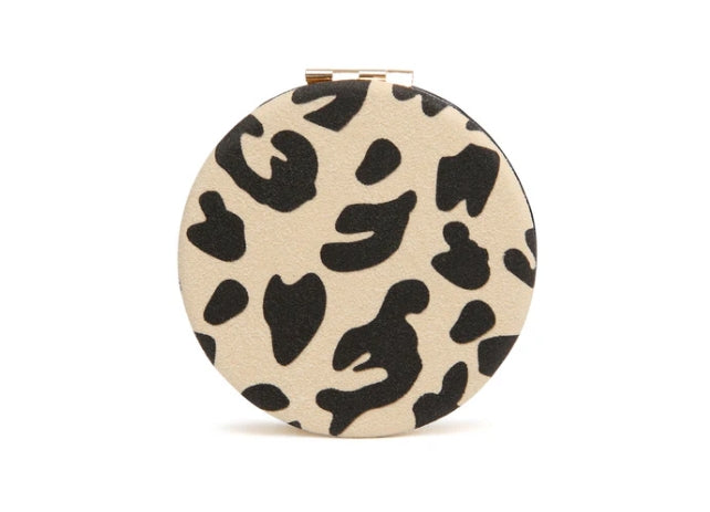 Alice Wheeler Light Leopard Compact Mirror
