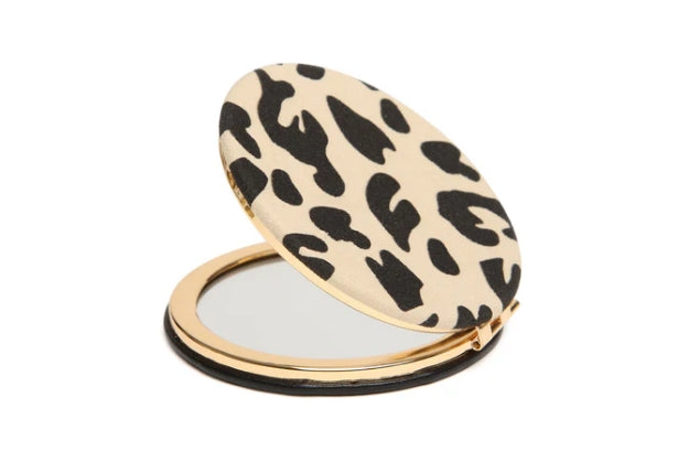 Alice Wheeler Light Leopard Compact Mirror