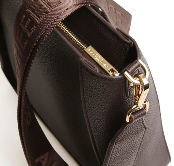 Alice Wheeler Kensington Cross Body Bag Chocolate