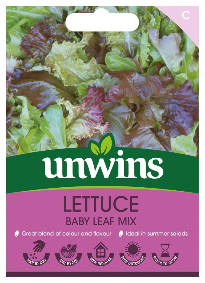 Unwins Lettuce Baby Leaf Mix Seeds