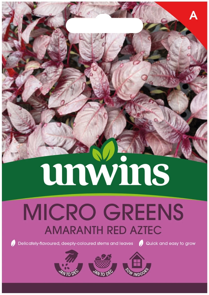Unwins Micro Greens Amaranth Red Aztec Seeds