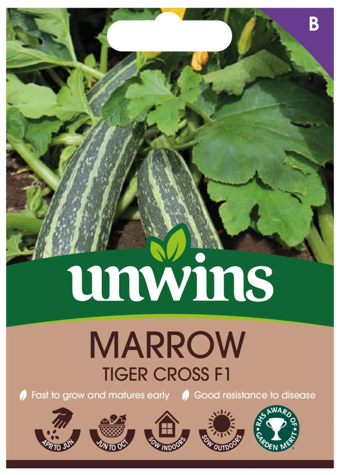 Unwins Marrow Tiger Cross F1 Seeds