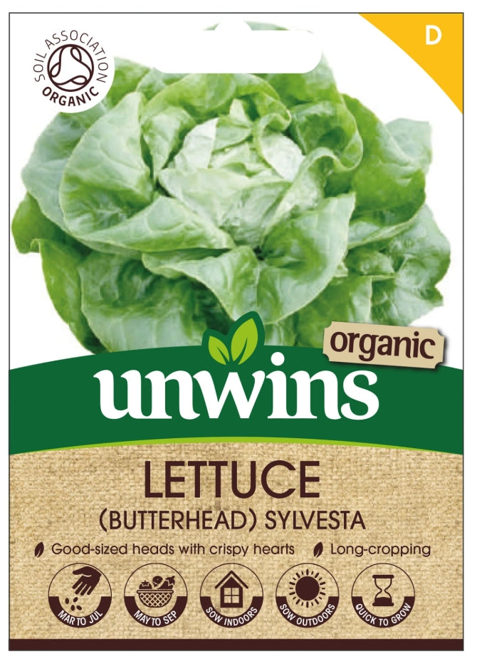 Unwins Organic Butterhead Lettuce Sylvesta Seeds