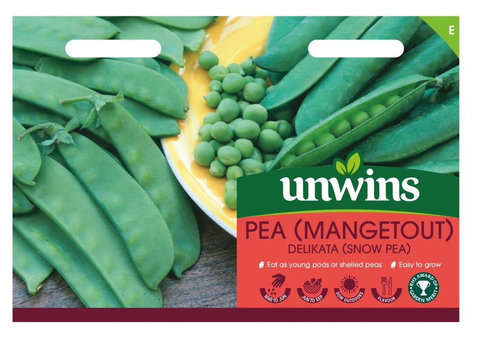 Unwins Mangetout Snow Pea Delikata Seeds