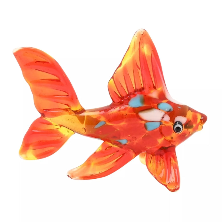 Objets D'art Miniature Glass Figurine Goldfish