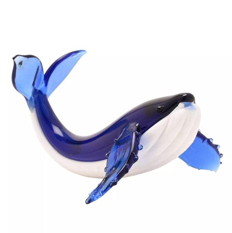 Objets D'art Miniature Glass Figurine - Whale