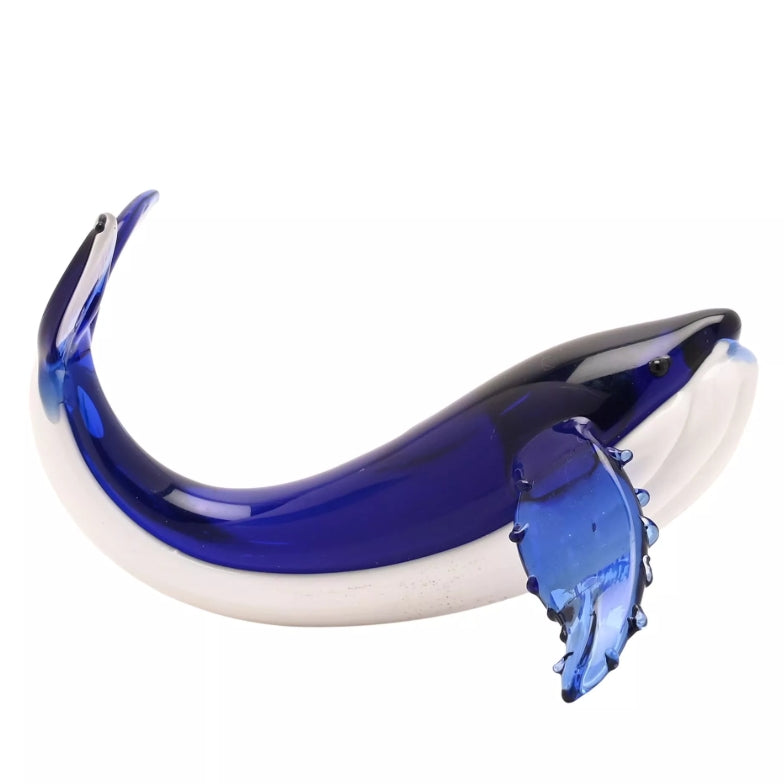 Objets D'art Miniature Glass Figurine - Whale