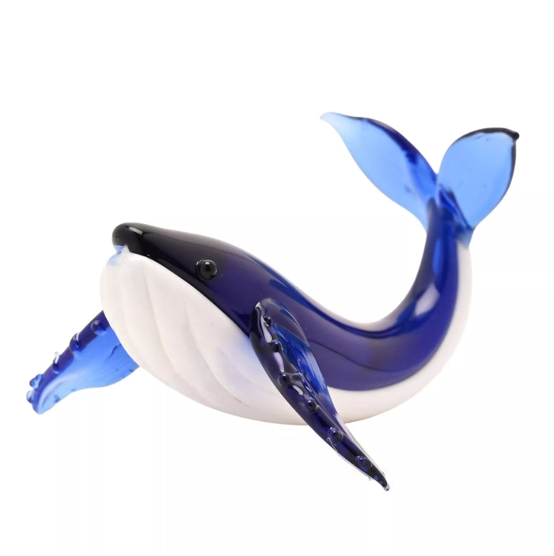 Objets D'art Miniature Glass Figurine - Whale