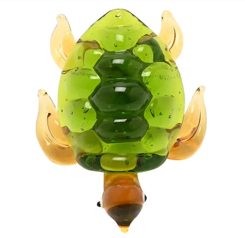 Objets D'art Miniature Glass Figurine - Turtle