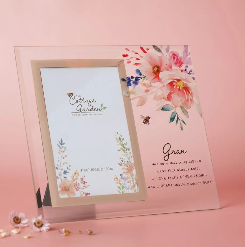 The Cottage Garden Glass Photo Frame - Gran