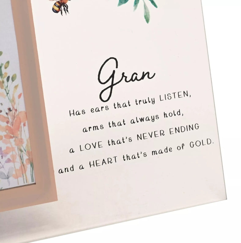 The Cottage Garden Glass Photo Frame - Gran