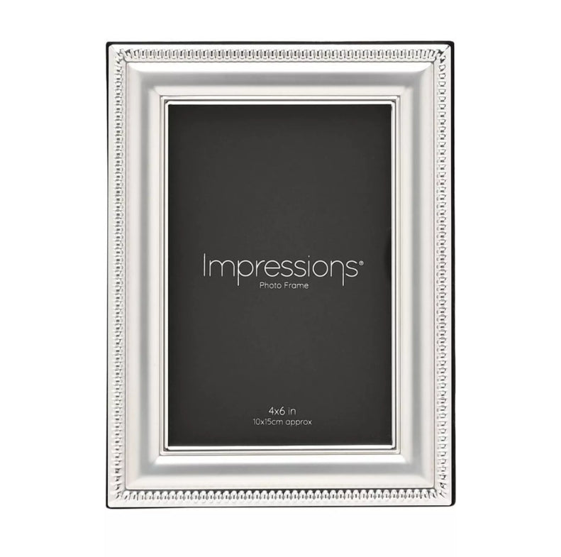 Impressions Silver Plated Patterned Edge Frame 4"x 6"