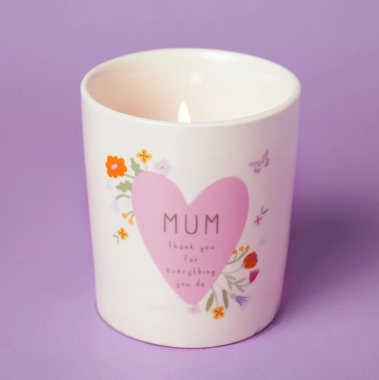 Celebrations Love Life Ceramic Candle 190g - Mum