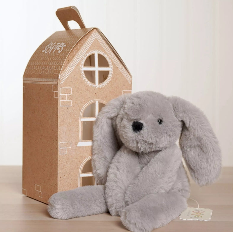 Softies Theo The Plush Long Leg Grey Bunny