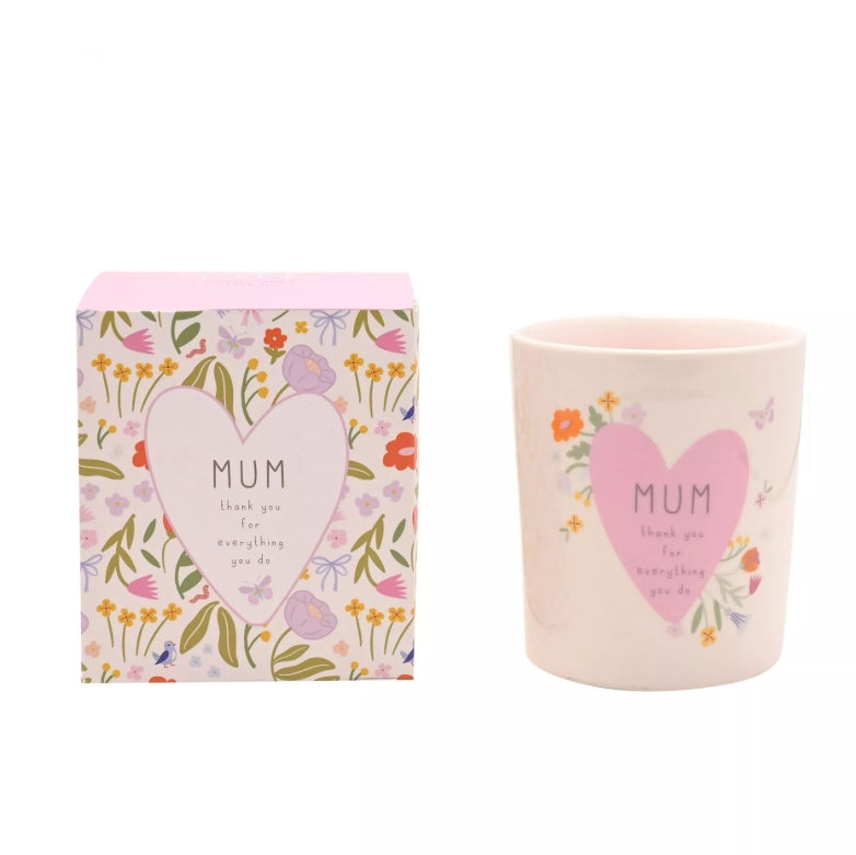 Celebrations Love Life Ceramic Candle 190g - Mum