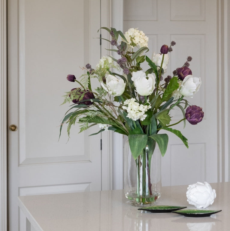 Floralsilk Faux Tulip & Artichoke in Vase