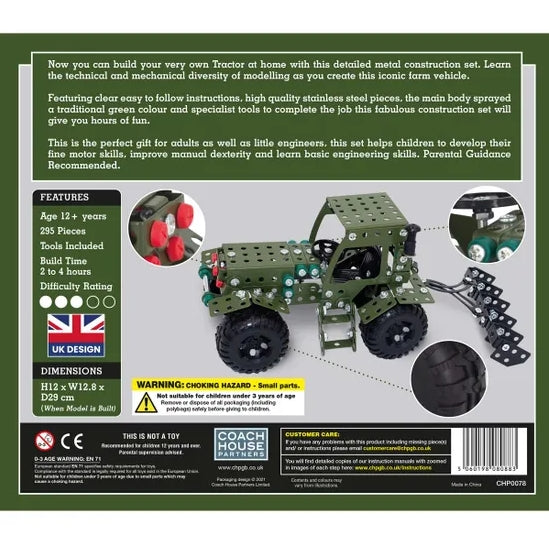 Coach House Tractor Metal Construction Set - 253 Pieces