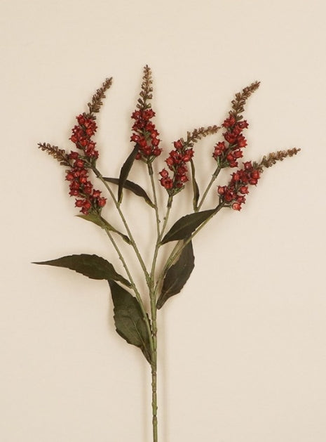 Gisela Graham Burgundy Mini Bell Flower Spray 55cm