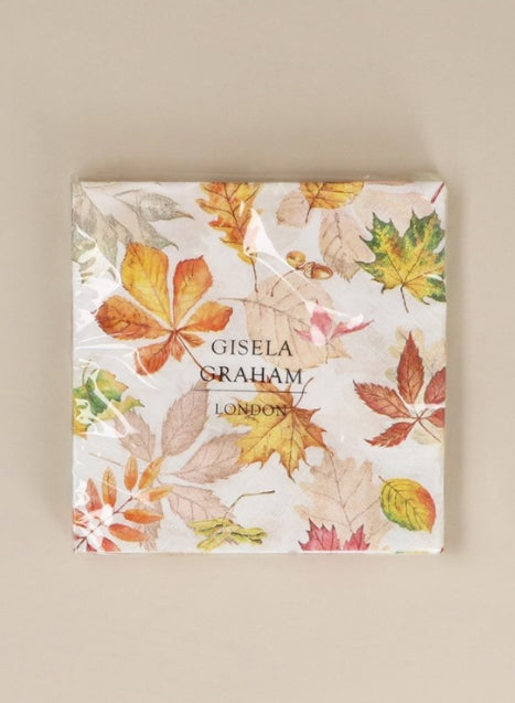 Gisela Graham Autumn Leaves Collage Paper Napkin 20 Pack
