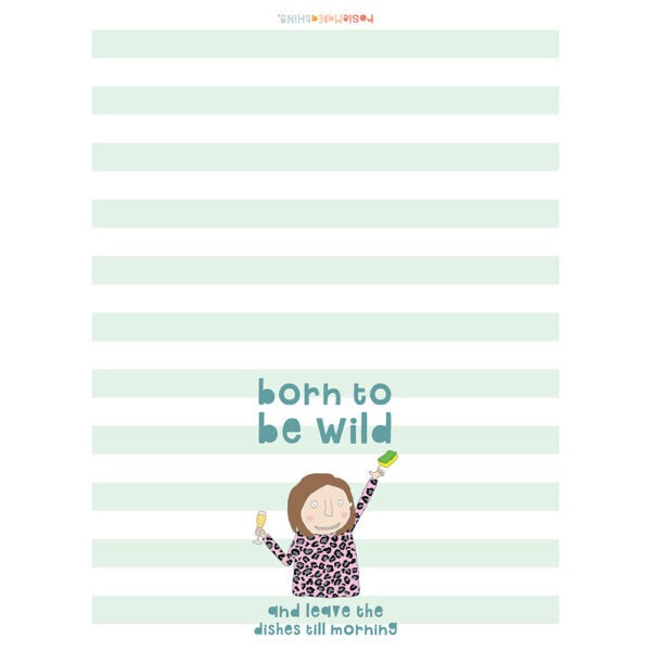 Rosie Made a Thing Born To Be Wild Tea Towel
