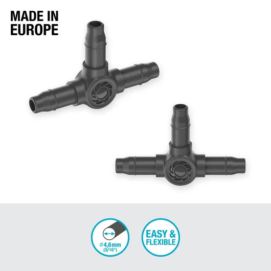 Gardena T-Joint 4.6 mm (3/16") 10pk