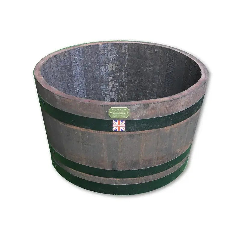 Ailsa Wood Cut Cask  Black Hooped Wooden Barrel
