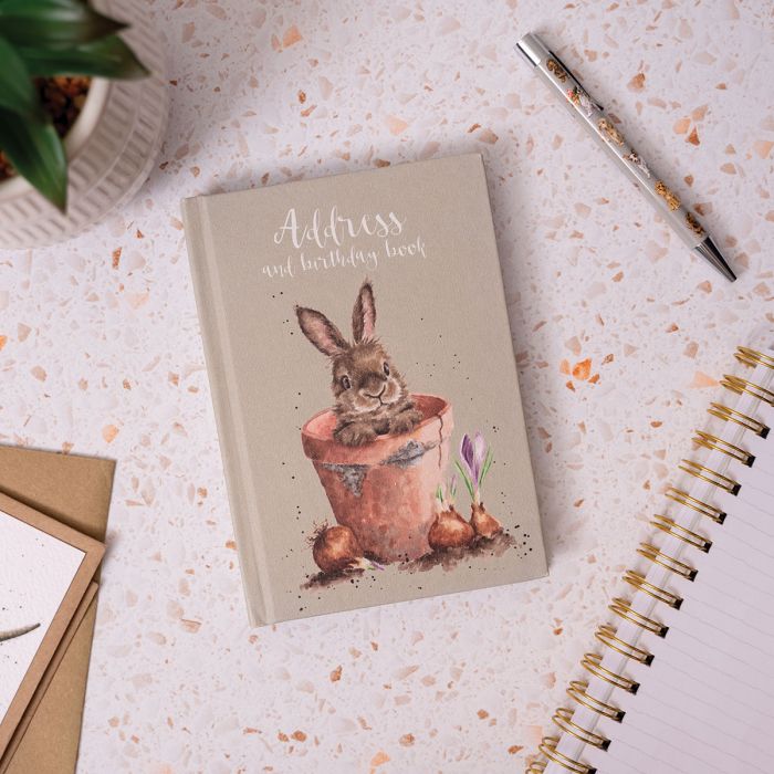 Wrendale Designs 'The Flower Pot' Rabbit Address Book
