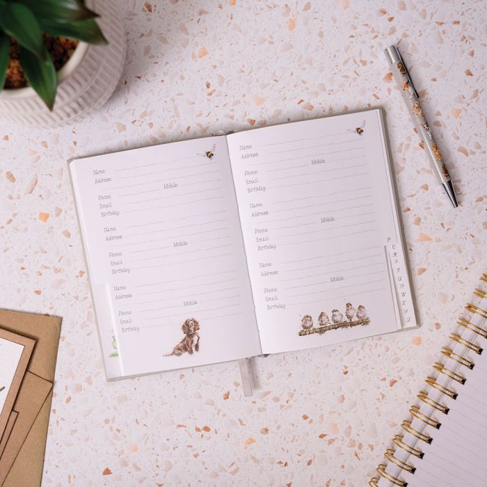 Wrendale Designs 'The Flower Pot' Rabbit Address Book