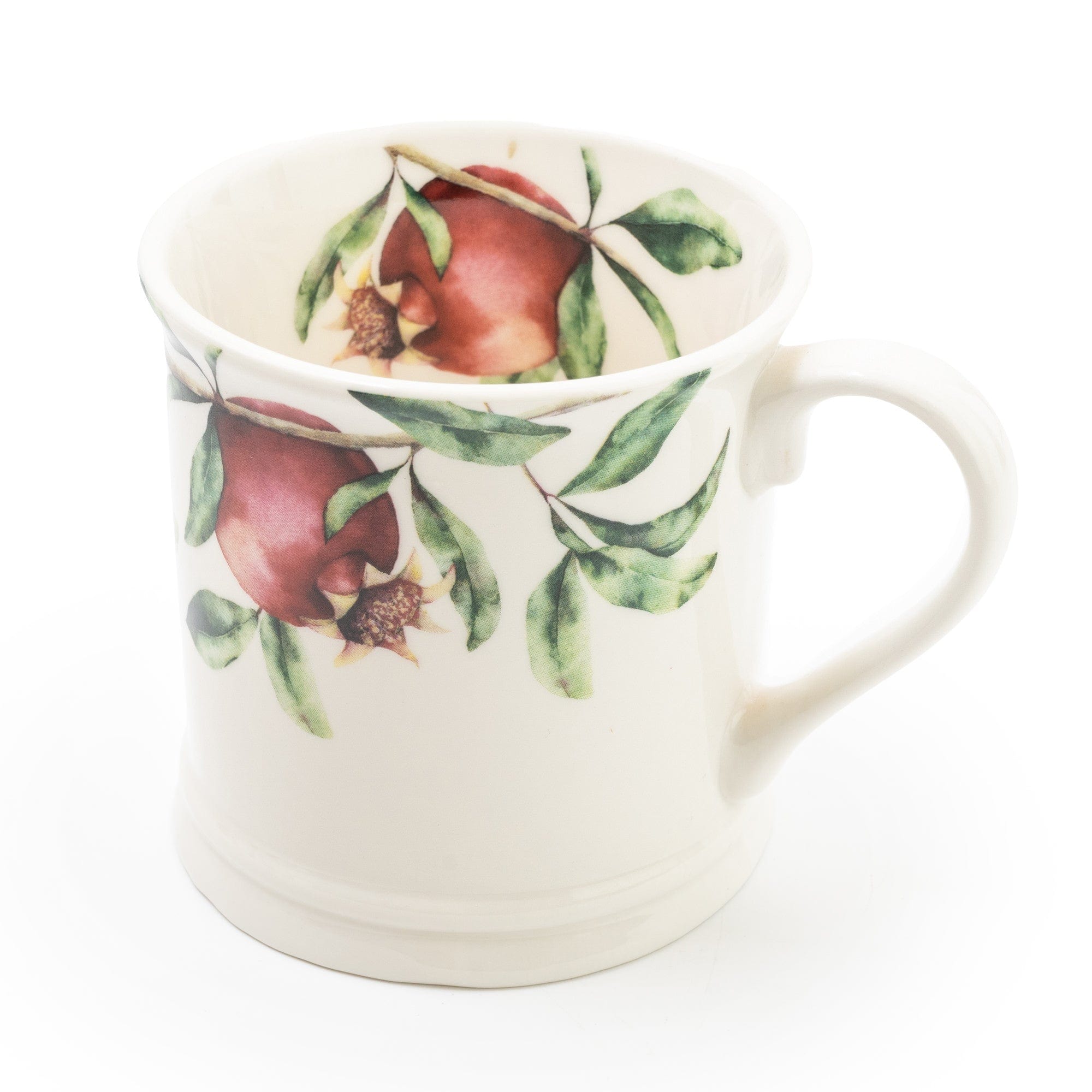 Candlelight Tankard Mug Pomegranate White