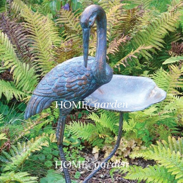 Home & Garden Crane Feeder Sculpture