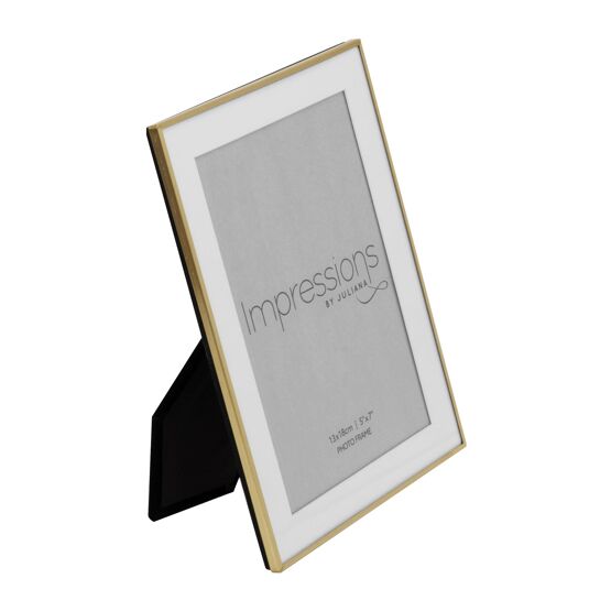 Impressions Brushed Brass Finish  Photo Frame 4x6"