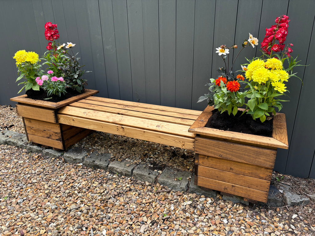 Charles Taylor Knights Double Wooden Planter Bench