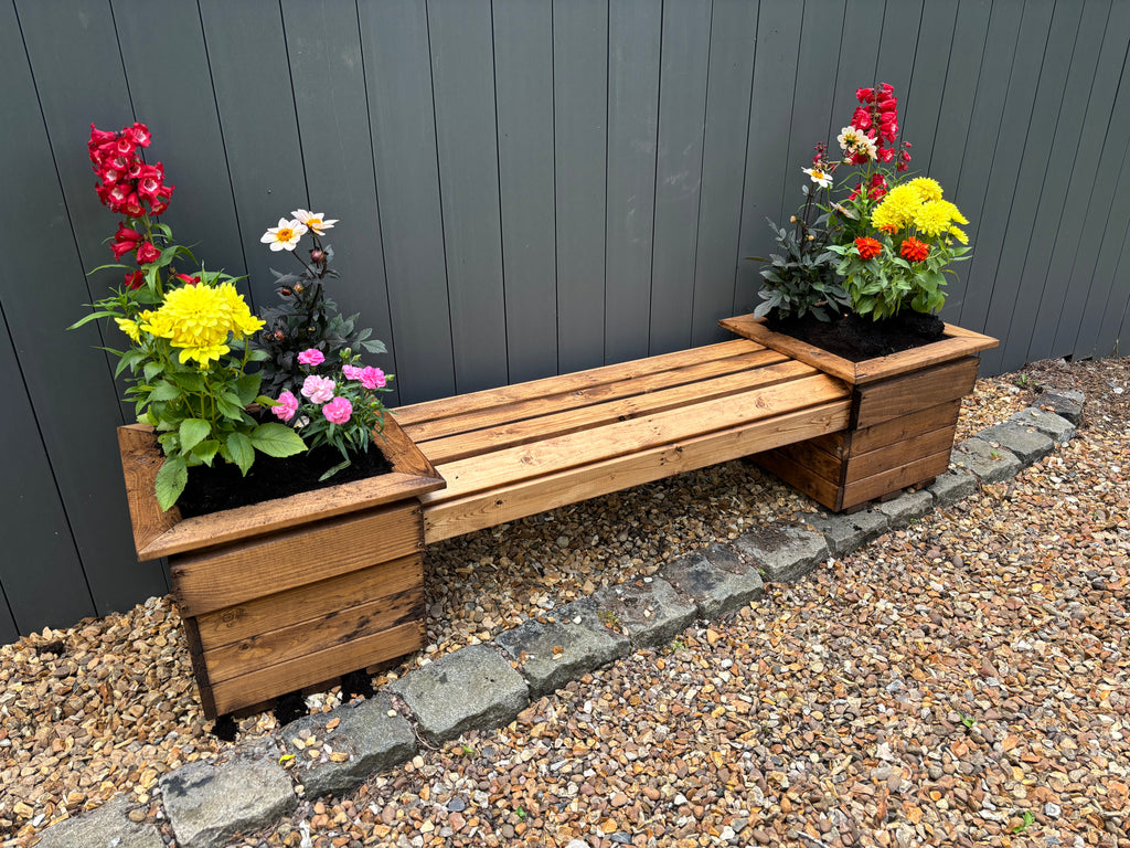 Charles Taylor Knights Double Wooden Planter Bench