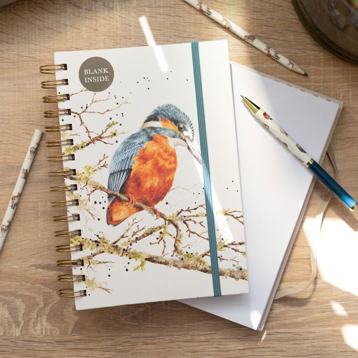 Wrendale Designs 'Pond Dipping' Kingfisher Blank Notebook
