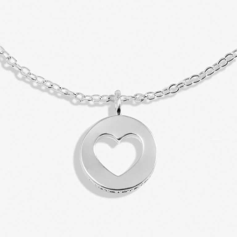 Joma Jewellery Style Stories Pave Edge Heart Silver Plated Bracelet