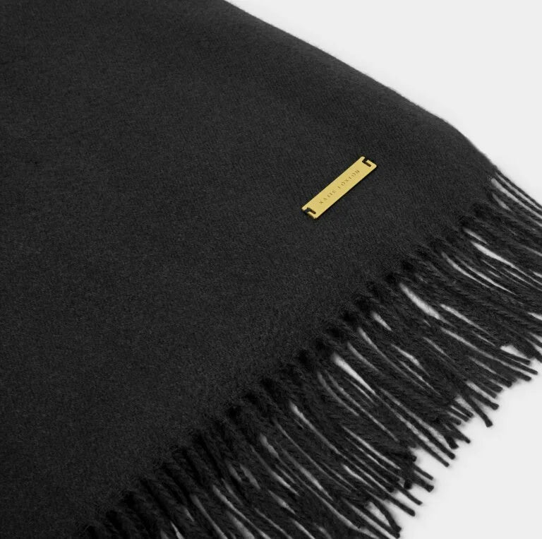 Katie Loxton Blanket Scarf Black 190Cm X 75Cm X 1Cm