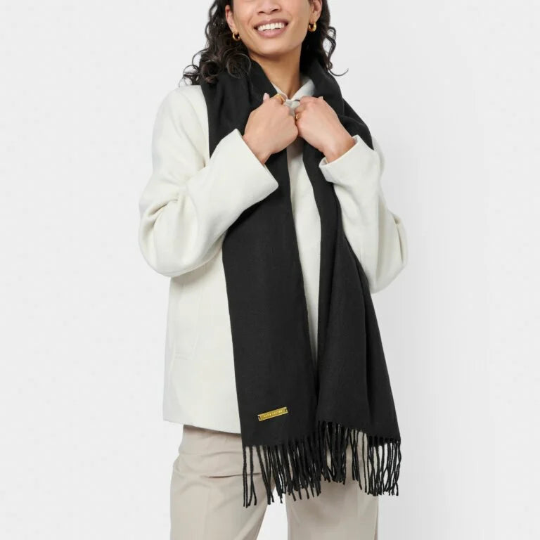 Katie Loxton Blanket Scarf Black 190Cm X 75Cm X 1Cm