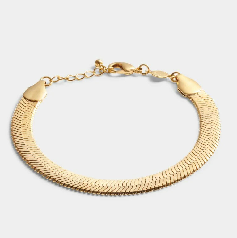 Katie Loxton Ciana Large Snake Chain Bracelet Gold Coated 18 cm + 3 cm Extender